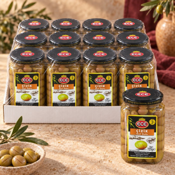 Ece Çizik Yeşil Zeytin 12X 400 G Ece Çizik Yeşil Zeytin 12X 400 G