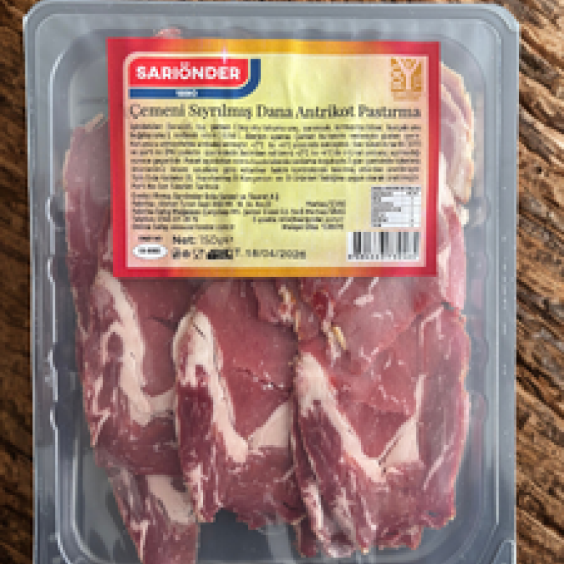 150 g Çemensiz Yağlı Pastırma (Antrikot) - Özel Koruyucu Ambalajda