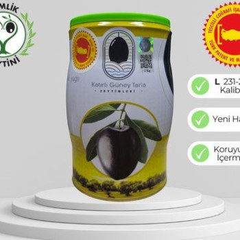 Coğrafi İşaretli Gemlik Katırlı Large Boy Siyah Zeytin 1 KG Coğrafi İşaretli Gemlik Katırlı Large Boy Siyah Zeytin 1 KG