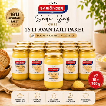 16 x 700 Gr Sarıönder Sade Yağ 