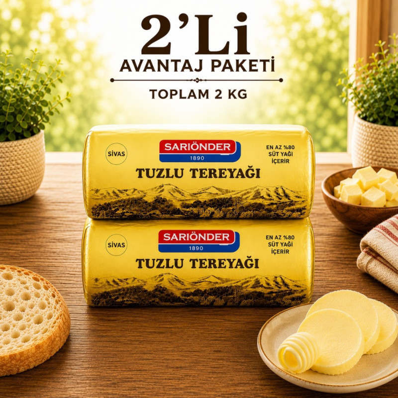 Sarıönder Yemeklik Tereyağı  2 KG