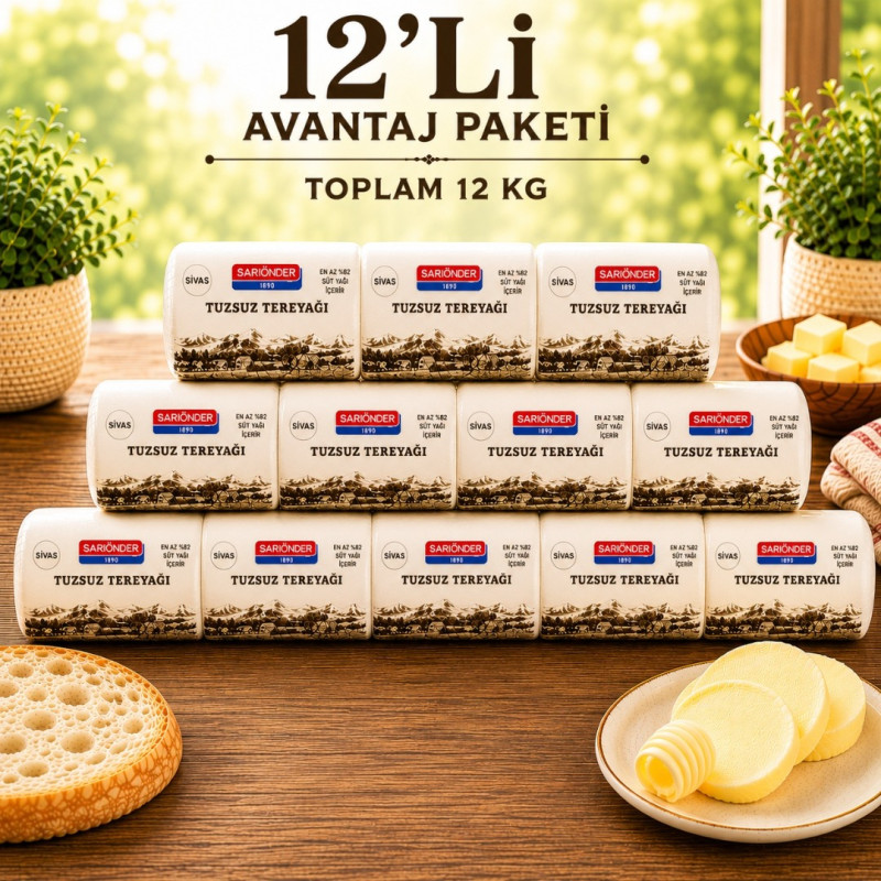 12 KG Kahvaltılık Tereyağı