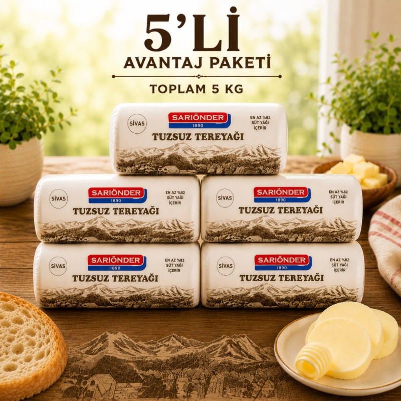 Sarıönder Kahvaltılık Tereyağı 5 KG Sarıönder Kahvaltılık Tereyağı 5 KG