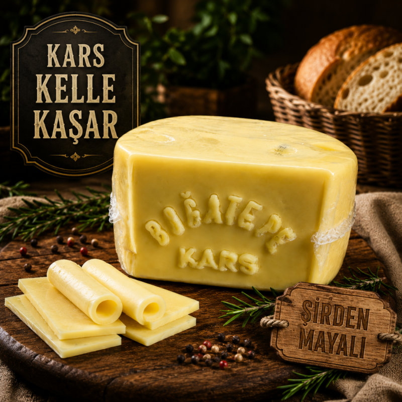 Boğatepe Köy Mandırası Kars Kelle Kaşar 1.85 Kg (Yarı Eski Kaşar) Boğatepe Köy Mandırası Kars Kelle Kaşar 1.85 Kg (Yarı Eski Kaşar)