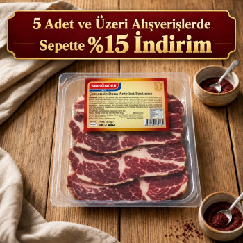 150 g Çemensiz Yağlı Pastırma (Antrikot) - Özel Koruyucu Ambalajda