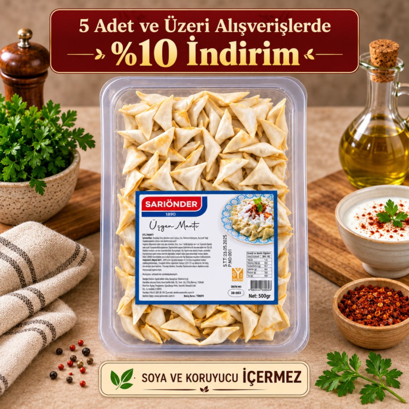 Sarıönder Üçgen Mantı (500 gr) Sarıönder Üçgen Mantı (500 gr)