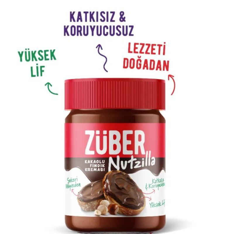 Züber Nutzilla Kakaolu Fındık Kreması 315 Gr